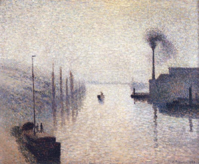Camille Pissarro L-lle Lacroix,Rouen oil painting picture